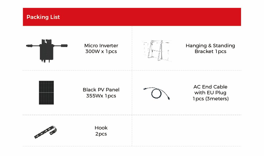 HERF300-P355N Packing List