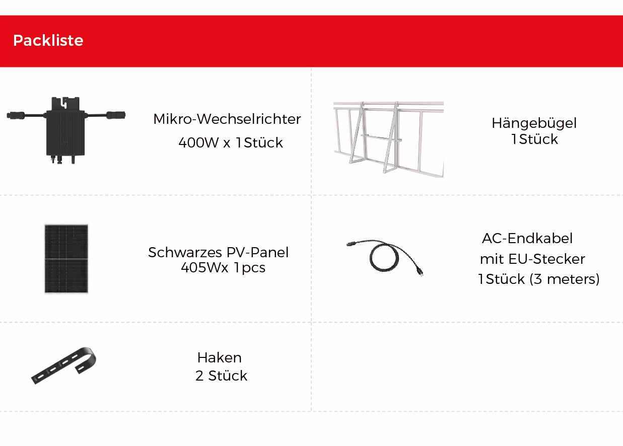 HERF400-P405N Packliste