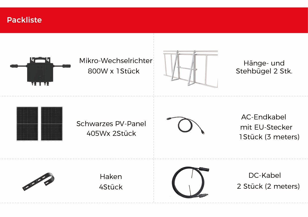 HERF800-P405N Packliste