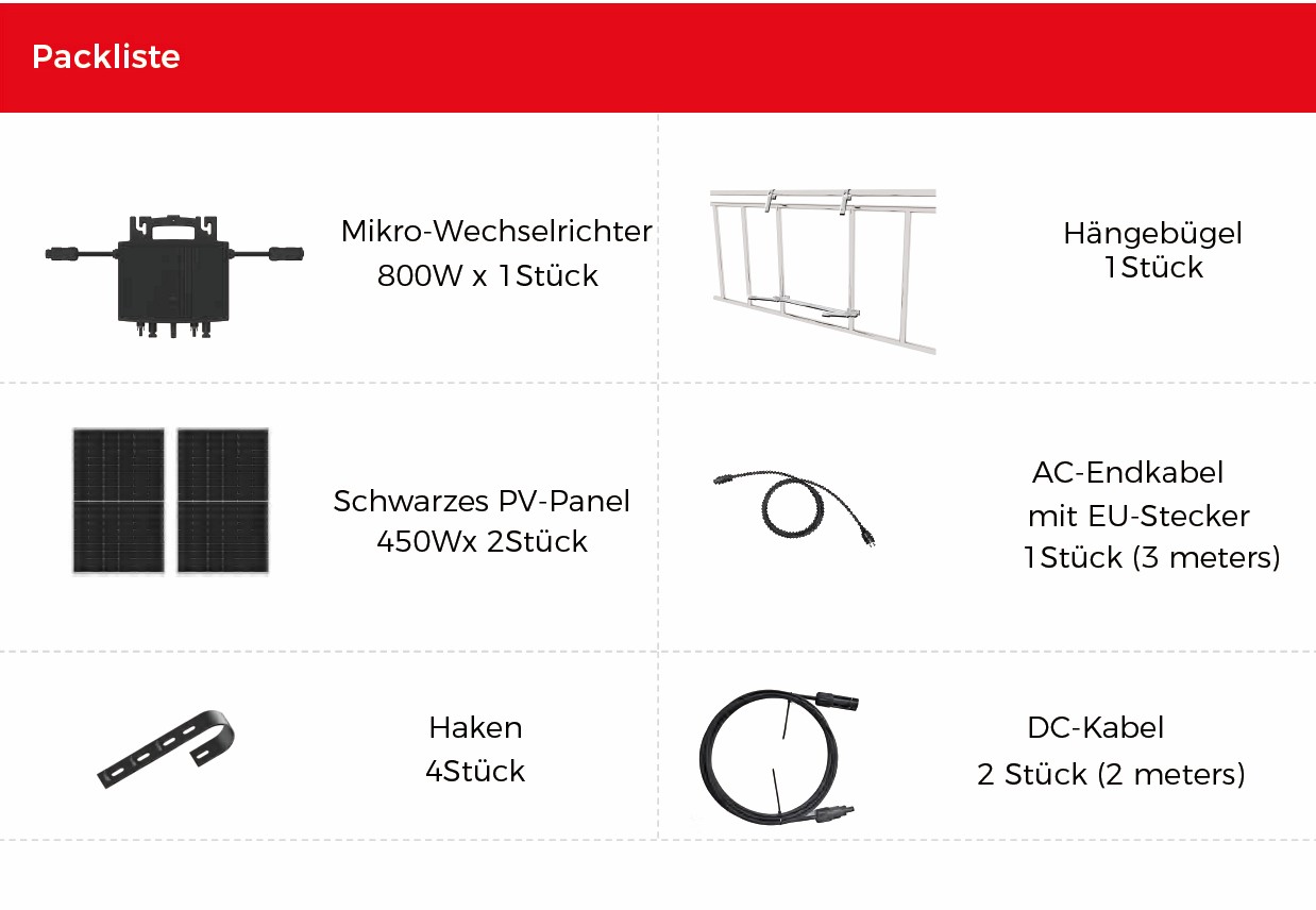 HERF800-P450S Packliste